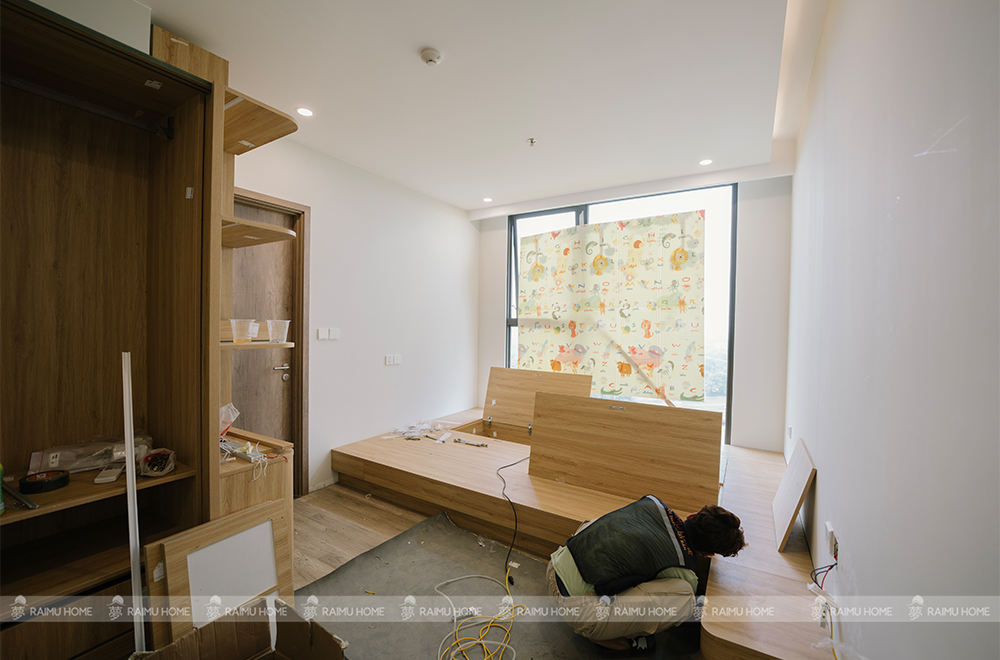 thiết kế thi công nội thất chung cư 3 ngủ swan lake onsen ecopark